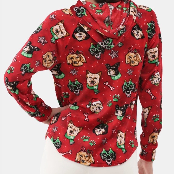 No Boundaries Christmas Red and Green Hoodie NWT size large - Picture 3 of 5